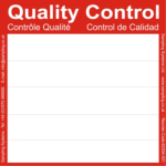 Red Quality Control Ultra Adhesive Labels - Roll of 500 - 95 x 95mm