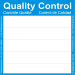 Blue Quality Control Ultra Adhesive Labels - Roll of 500 - 95mm x 95mm