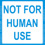 Not for human use  Quality Control Ultra Adhesive Labels. Roll of 500 - 95 x 95mm