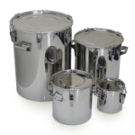 200L Toggle Drum 316Lss with toggle clamps and silicone seal