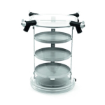 Scanvac CCS300 4V 300mm dia acrylic chamber with three trays and 4 x 0.75 inch rubber valves