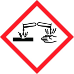 50x50mm Corrosive GHS roll