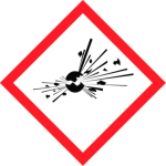 50x50mm Explosive GHS on a roll
