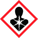 50x50mm Health Hazard GHS  roll
