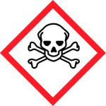 50x50mm Toxic GHS Symbols roll