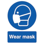 Sign 210x148mm Wear Mask Rigi..