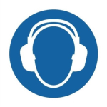 Sign 150x150mm Ear Protection..