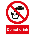 Sign 210x148mm Do Not Drink R..