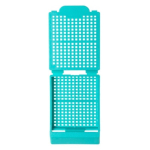 Simport M499 Biopsy Embedding Cassette with 45 Deg Writing Area - Aqua