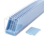 Simport M485 Histosette II Tissue Embedding  Cassette in Quickload Sleeve - Blue