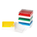 Simport Cryostore Box, Series 281, Red Grid, for  81x 1-2mL Cryotubes