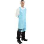 PE Disposable Aprons On A Roll Blue 20microns 69 x 138cm