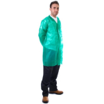 Non-Woven Lab Coat With Velcro - Green - XLarge