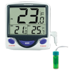 Traceable Jumbo Fridge/Freezer Digital Thermometer with Calibration; 1 5-mL Bottle Probe