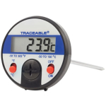 Traceable Jumbo-Display Thermometer with Calibration; +/-1Deg C accuracy; 1 Piercing-Tip Probe