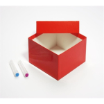 Bravo Freezer Boxes Undivided - 133 x 133 x 75mm - Plastic coated - Red