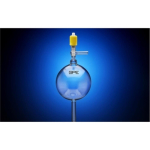 J Young Sample Flask With High Performance O-ring Tap and Cold Finger Plain Arm 250mL