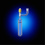 J Young Sample Flask Cylindrical With High Performance Fine Thread Tap And B14 Socket 100mL