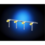 J Young General Purpose Single Bank Vacuum Manifold With JY High Performance Valves 4 Port 400mm App