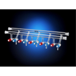 J Young Dual Bank Offset Manifold 3 Port 10mm Valve Size 300mm Approx Width - Does Not Include Adapt