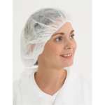 White Mob Caps in Plastic Bags