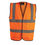 Orange Hi-Vis Waistcoat Velcro Fastening Size Medium