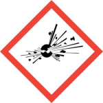 GHS-CLP Pictogram Labels Explosive Substances (GHSO1) 120 Labels