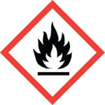 GHS-CLP Pictogram Labels Flammable Substances (GHSO2) 120 Labels