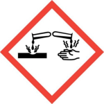 GHS-CLP Pictogram Labels Corrosive Substances (GHSO5) 120 Labels