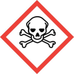 GHS-CLP Pictogram Labels Acutely Toxic Substances (GHSO6) 120 Labels