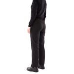 Ladies Black Polyester Cotton Work Trousers Size 8 Regular Leg
