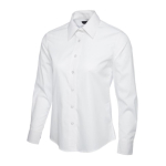 Ladies White Long Sleeve Poplin Shirt 65% Polyester 35% Cotton Size 22