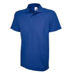 Royal Blue Unisex Polo Shirt 50% Polyester 50% Cotton Size Large