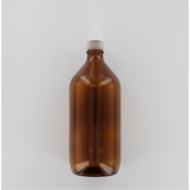 Aurora Scientific 1000mL Amber Glass (Type 3 - Soda Lime) Bottle  with Natural Polypropylene Cap  wi