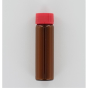 Aurora Scientific 40mL Amber Glass (Borosilicate) Bottle  with Red Polypropylene Cap  with Septum Do