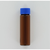 Aurora Scientific 40mL Amber Glass (Borosilicate) Bottle  with Blue Polypropylene Cap  with Septum D