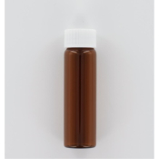 Aurora Scientific 40mL Amber Glass (Borosilicate) Bottle  with White Polypropylene Cap  with Septum