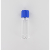 Aurora Scientific 250mL Clear PET (Polyethylene) Bottle  with Blue Polypropylene Cap Dosed with Sodi