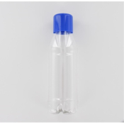 Aurora Scientific 500mL Clear PET (Polyethylene) Bottle  with Blue Polypropylene Cap