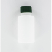 Aurora Scientific 125mL Natural HDPE (High Density PolyEthelyne) Bottle  with Green Polypropylene Ca