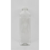 Aurora Scientific 1000mL Clear PET (Polyethylene)  Bottle with Natural HDPE Cap - Irradiated