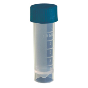 Axygen 5mL transport tubes polypropylene self standing with blue screw cap unassembled 25 per inner
