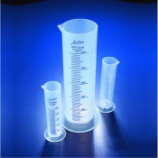Azlon Plastic Cylinder squat 100ml Polypropylene Clear Printed