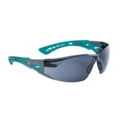 Safety Glasses Rush+ Smoke PC lens - grey/green