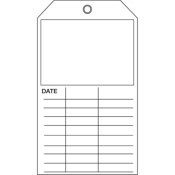 Brady Equipment Inspection Tags 100 x 175mm Black on White