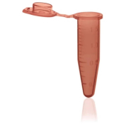 BRAND PP Microcentrifuge Tubes with Lid 1.5mL Amber BIO-CERT PCR Quality