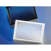 Corning Microplate 384 well Black with flat clear bottom Polystyrene TC treated with lid sterile