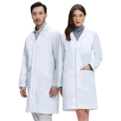 DR6 Unisex Classic Fit Lab Coat 100% Cotton White