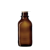 DURAN Square Amber Soda Lime Glass Bottle Narrow Mouth 500mL