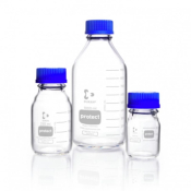 Duran GL 45 Laboratory Glass Bottle Protect Plastic Coated (PU) with Screw Cap and Pouring Ring (PP)